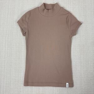 Abercrombie Kids Ribbed Fitted Light Brown‎ Shirt Girls Size 5/6